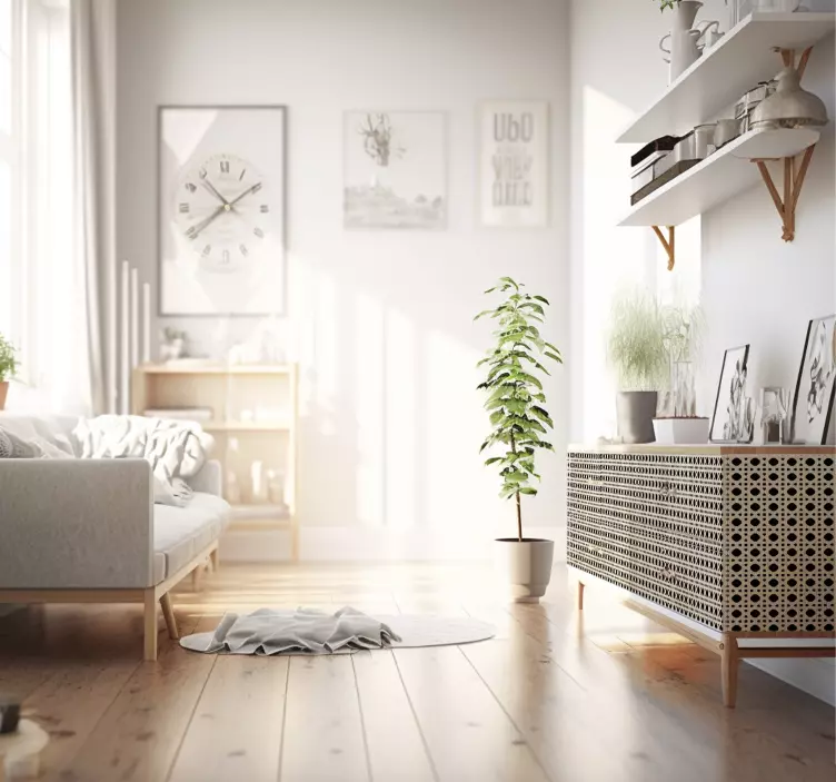 Lysebrun cannage selvklæbende folie til møbler - TenStickers