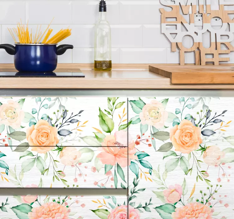 Lyserød klistermærke for lyserødt pastelmønster - TenStickers