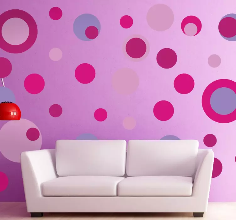 Lyserøde klistermærker med lyserøde farver - TenStickers