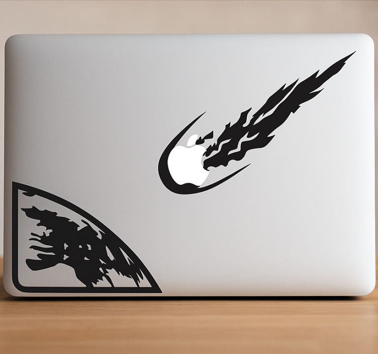 Macbook meteornedslag Laptop klistermærke - TenStickers