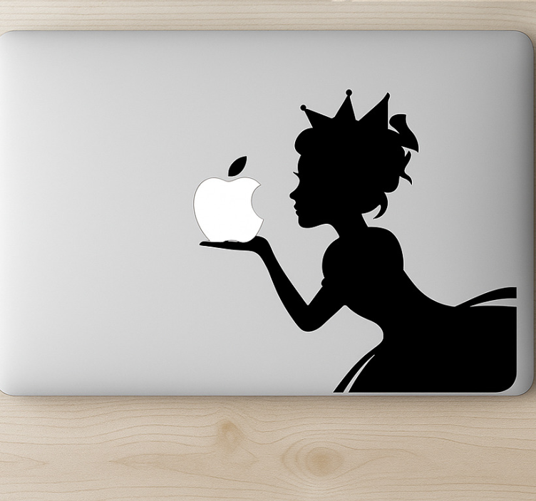 Macbook prinsesse Laptop klistermærke - TenStickers