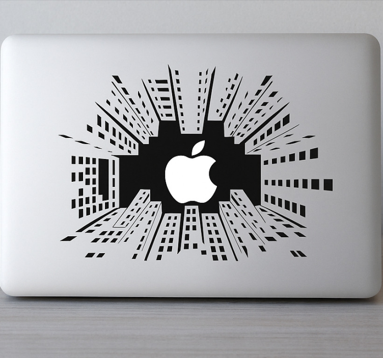 Macbook skyskrabere Laptop klistermærke - TenStickers