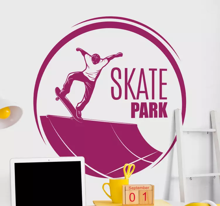 Skate park væg vinyl klistermærke - TenStickers