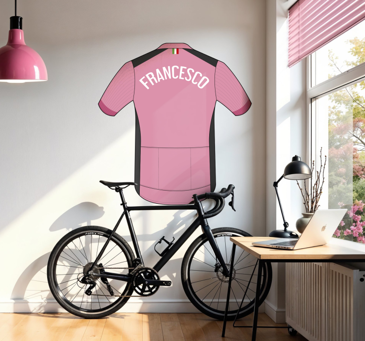 maglia rosa cykelklistermærke - TenStickers