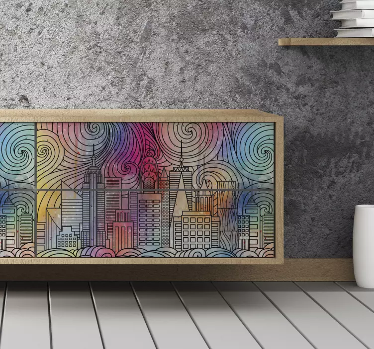 Maleri bymøbler klistermærke - TenStickers