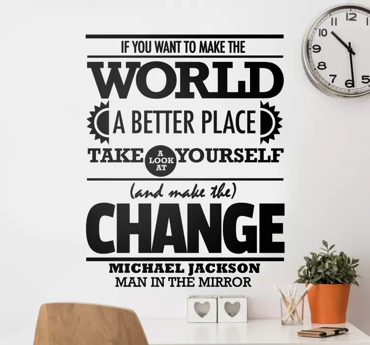 Mand i spejlet væg klistermærke - TenStickers