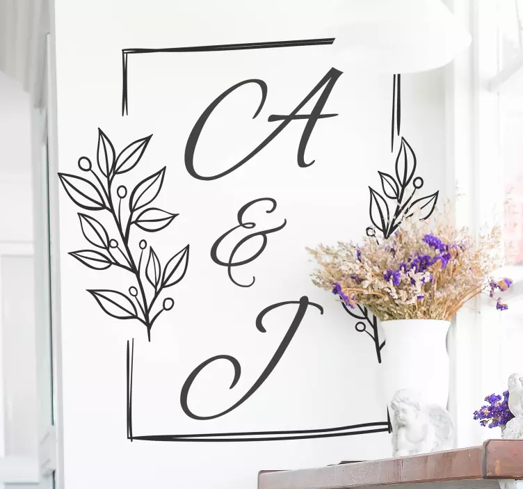 Ised bryllup vinyl klistermærke - TenStickers