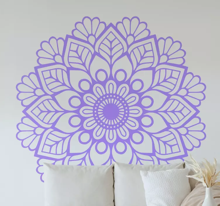 Mandala blomst til yoga blomstermærkat - TenStickers