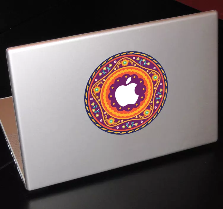 Mandala blomster macbook klistermærke - TenStickers