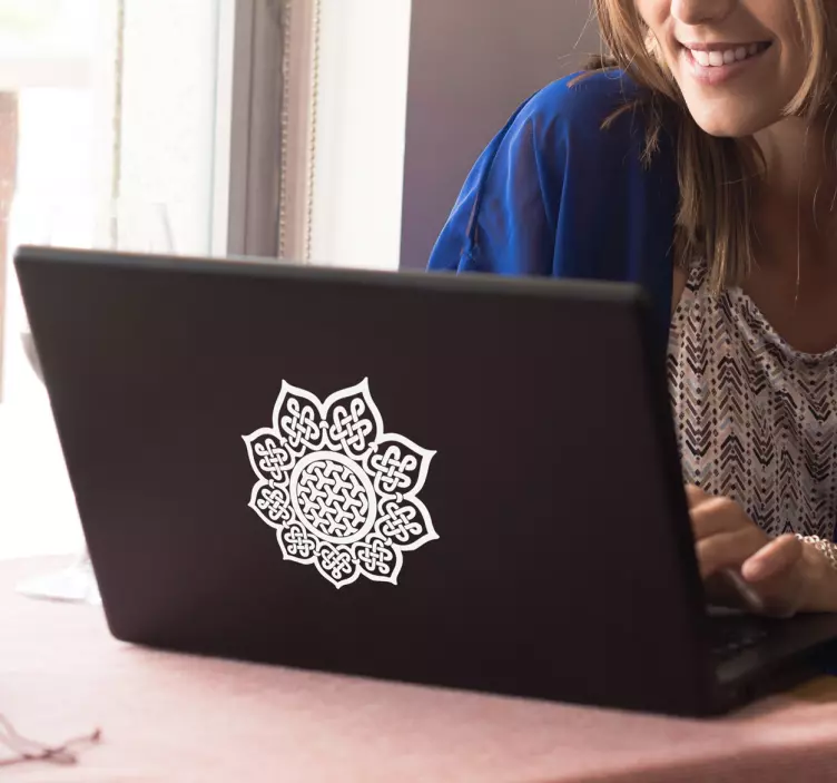 Mandala laptop sticker - TenStickers