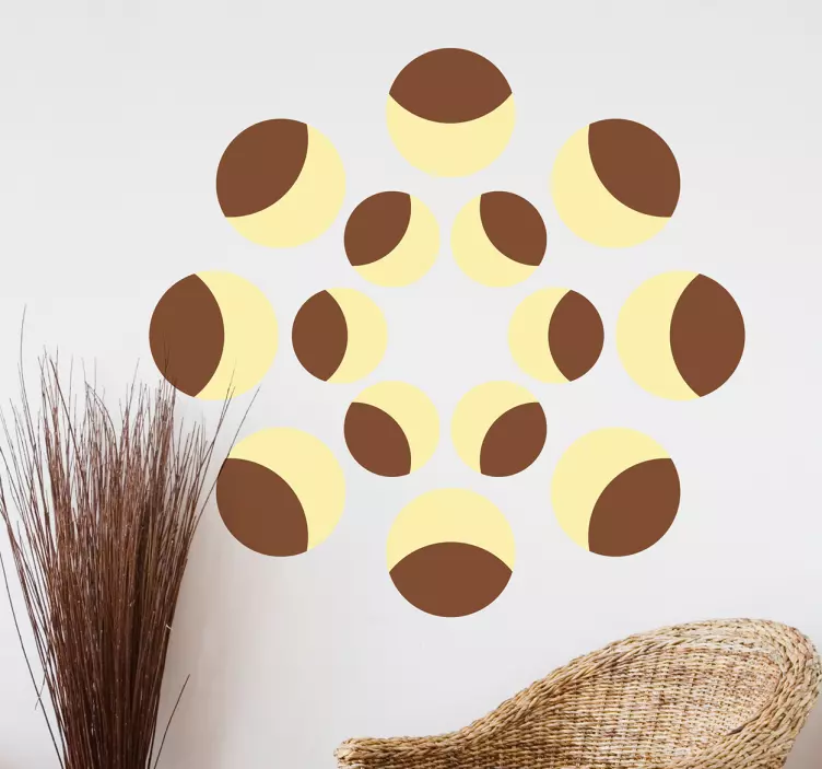 Månefaser videnskabs-klistermærke - TenStickers