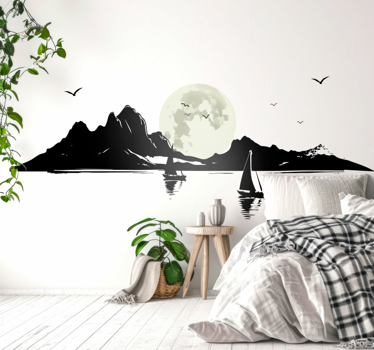 Måneskinslandskab wallsticker - TenStickers