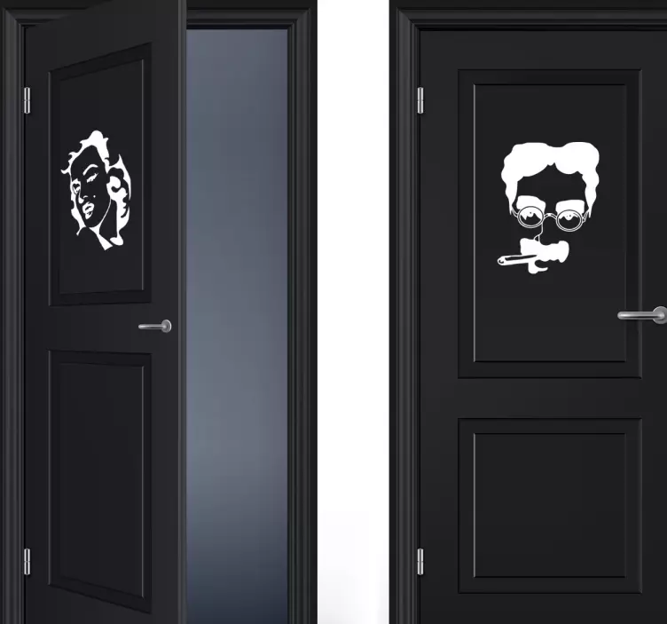Marilyn groucho klistermærke til toilet - TenStickers