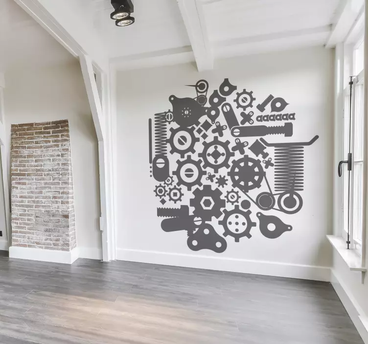 Maskiner vægklistermærke - TenStickers