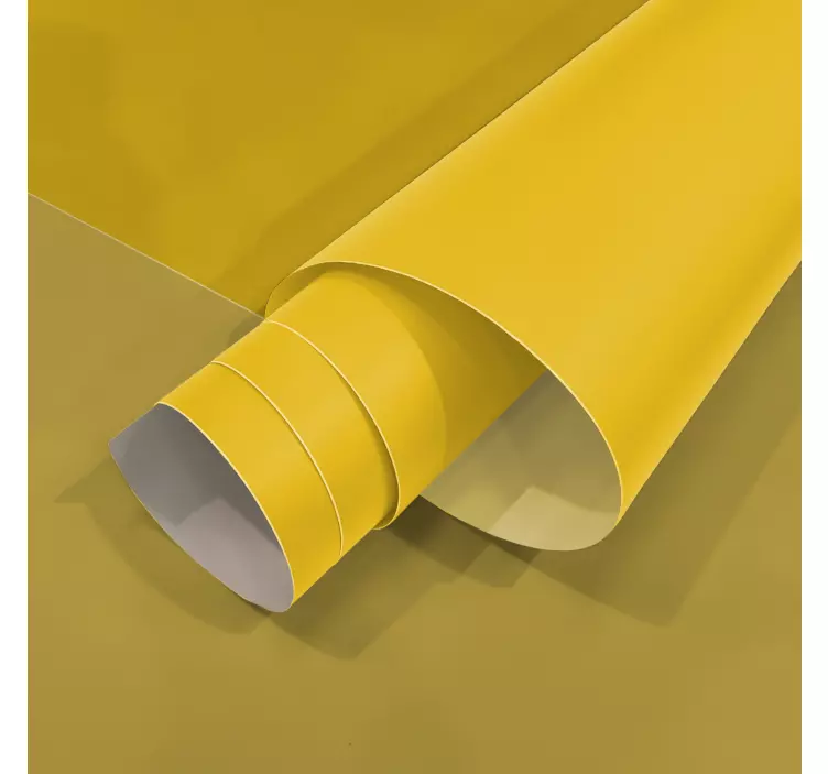 Mat gul selvklæbende folie til møbler - TenStickers