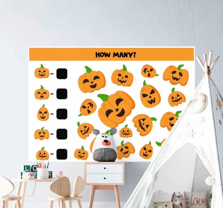 Matematik operationer halloween klistermærke - TenStickers