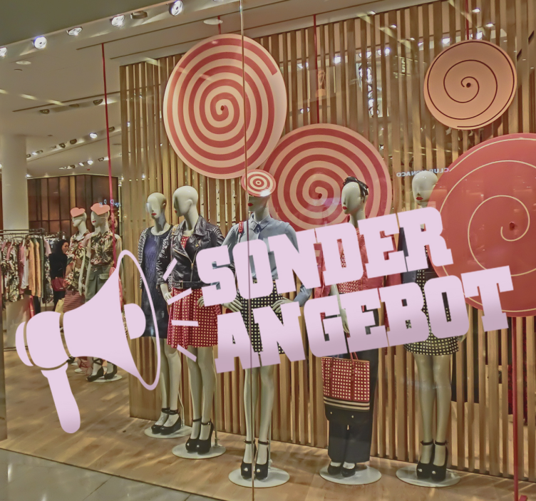 Megafon vinyl salg butiksvinduer klistermærke - TenStickers