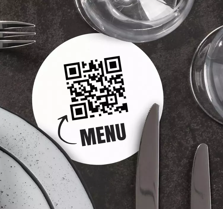Menu QR-kode til restaurant - TenStickers