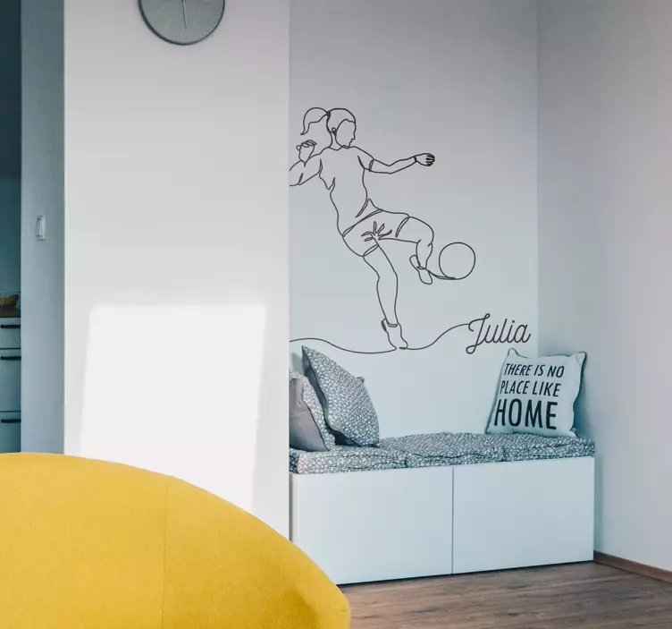 Minimalistisk fodboldspiller wallsticker - TenStickers