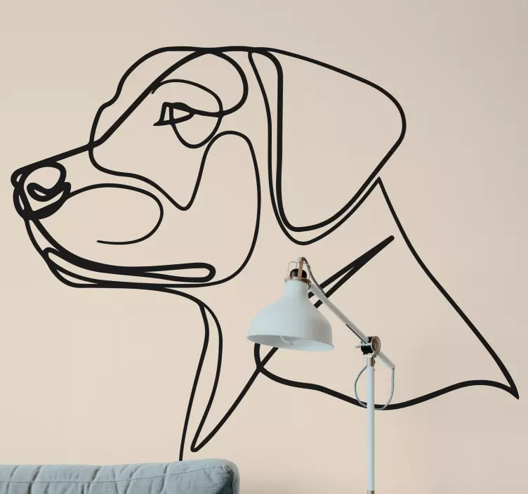 Minimalistisk labrador kat klistermærke - TenStickers