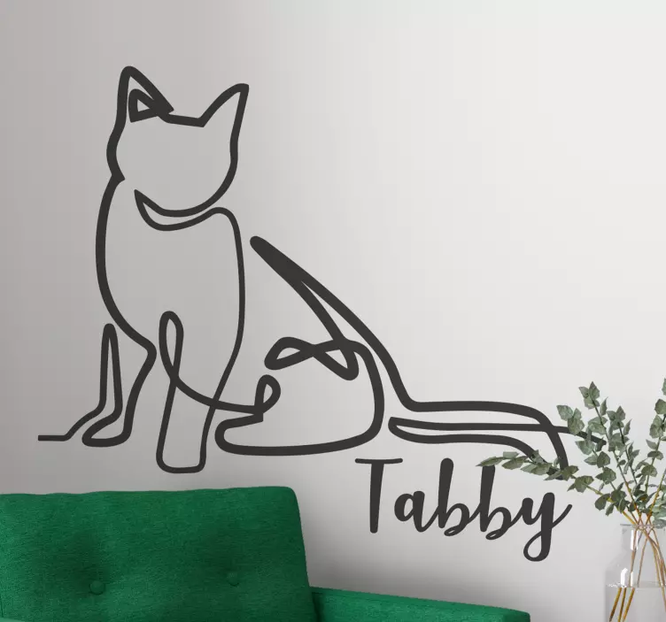 Minimalistisk personlig katkat klistermærke - TenStickers