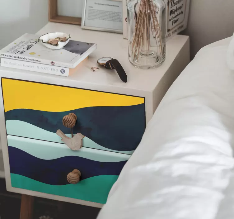 Minimalistiske håndmalede farver møbeldekaler - TenStickers