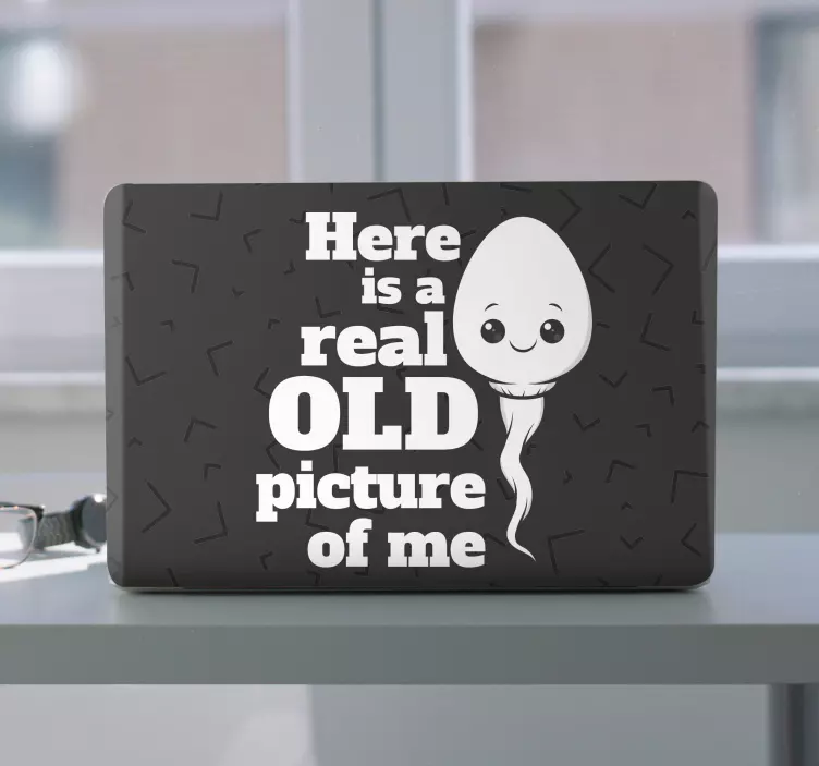 Mit gamle første billede sjove design laptop skins - TenStickers
