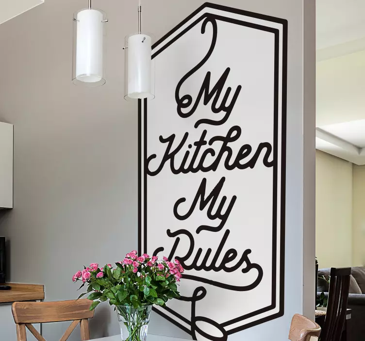 Mit køkken mine regler wallsticker dyr - TenStickers