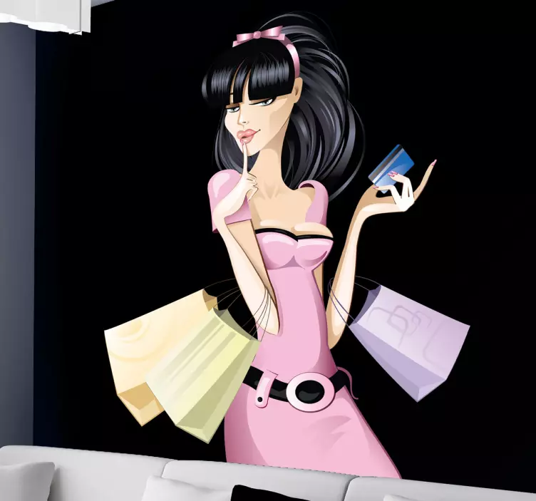 Mode ung dame klistermærke - TenStickers