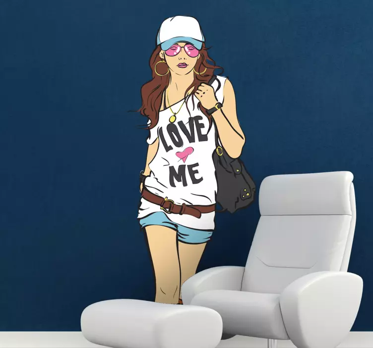 Moderigtigt lady shopping klistermærke - TenStickers