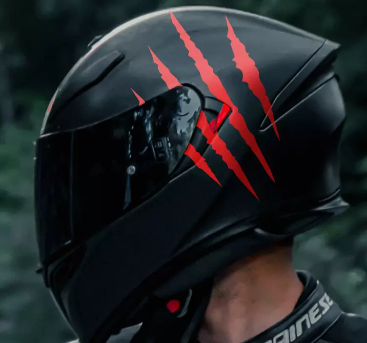 Monokrom sticker til motorcykelhjelm - TenStickers