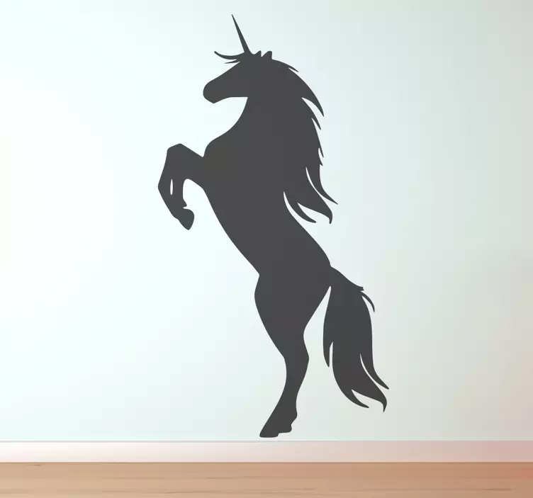 Monokrom unicorn vægklistermærke - TenStickers