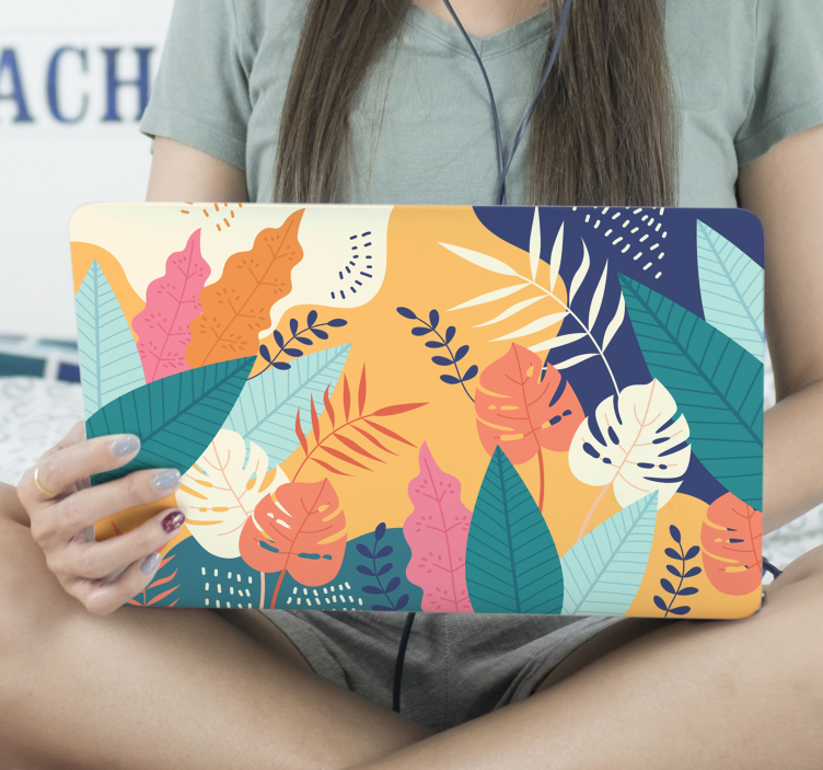 Monster plante laptop klistermærke - TenStickers