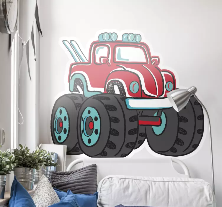 Klistermærke med monstertruck - TenStickers
