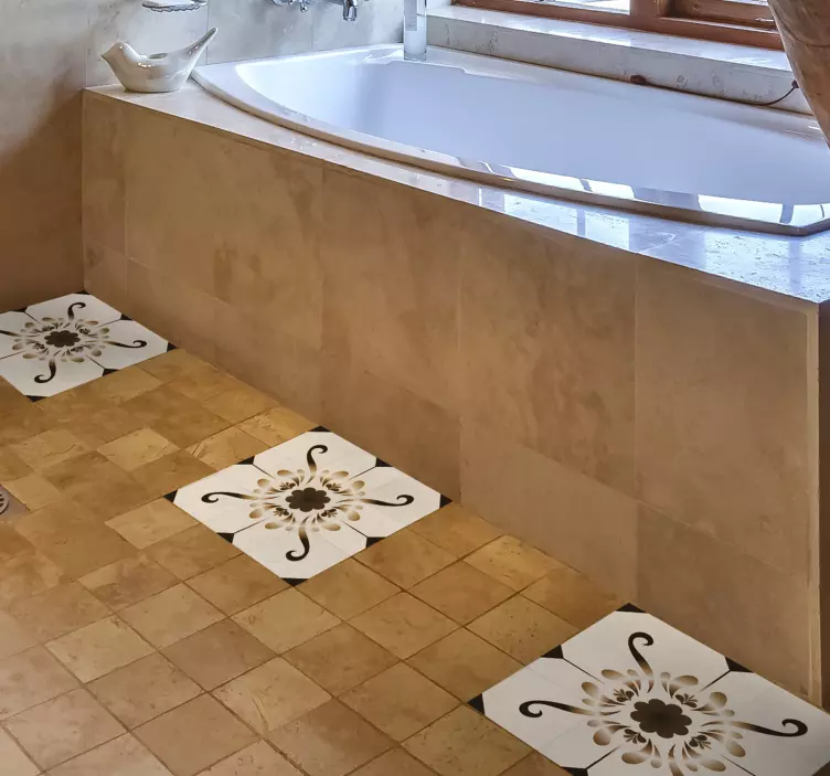 Mønster gulv vinyl klistermærke - TenStickers