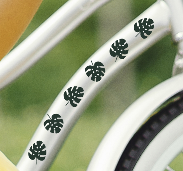 Monstera klistermærke til cykel - TenStickers