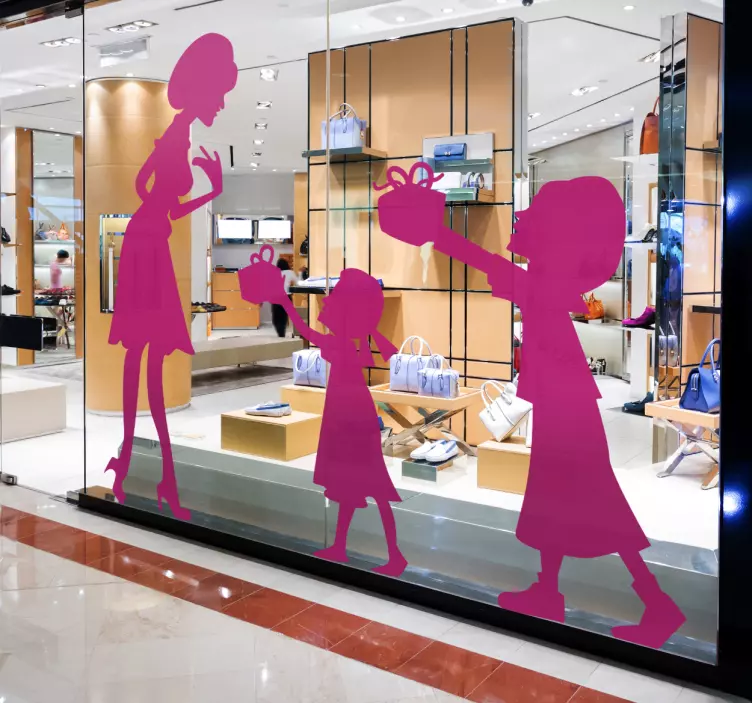 Mor & døtre vægklistermærke - TenStickers