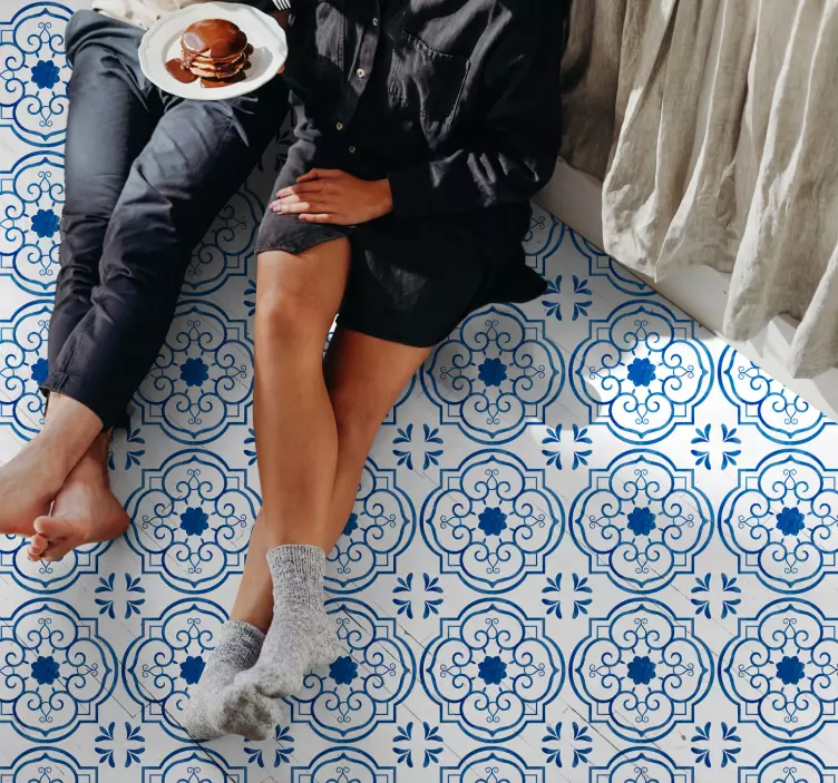 Mosaik vintage mønster gulvklistermærke - TenStickers