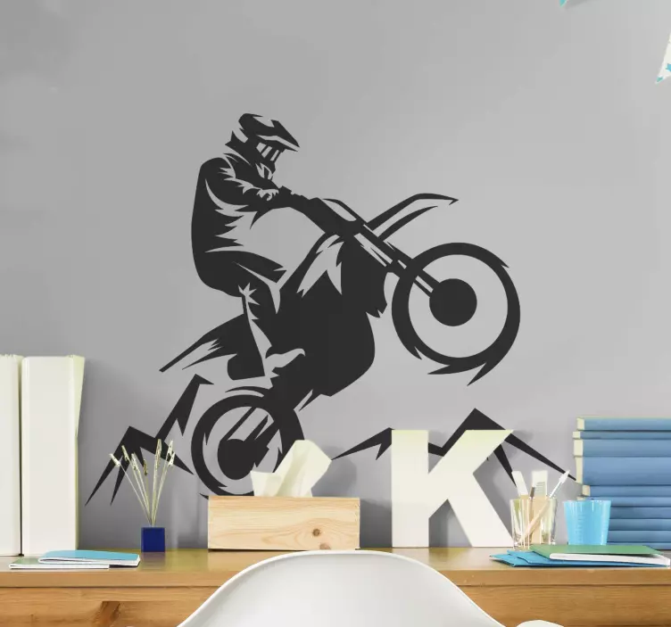 Motorcyklist motorcykel klistermærke - TenStickers