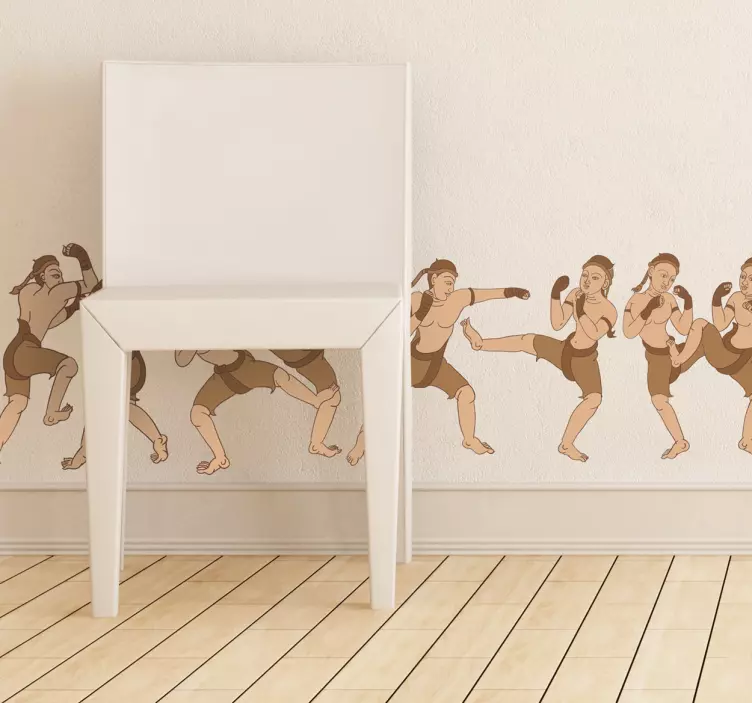 Muay thai grænse klistermærke - TenStickers