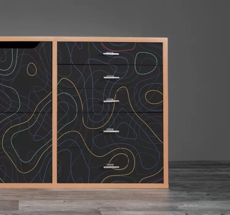 Multifarvet figur møbelskilt - TenStickers