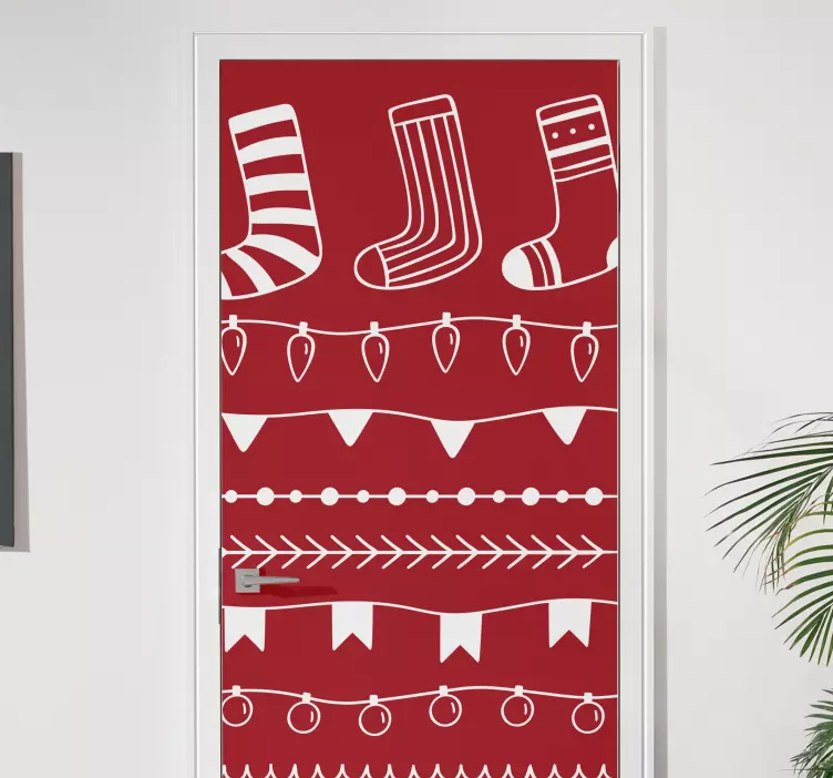 Juleklistermærke med glade festlige mønstre - TenStickers