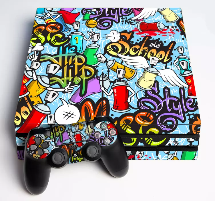 Musik elsker graffiti ps4 klistermærke - TenStickers