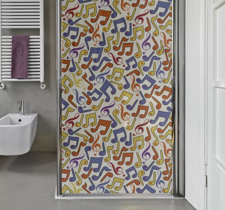 Musikalnoter bruserhoveder mærkat - TenStickers