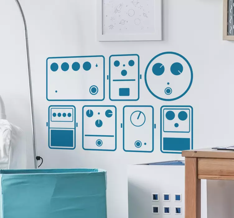 Musikpedaler vægklistermærke - TenStickers