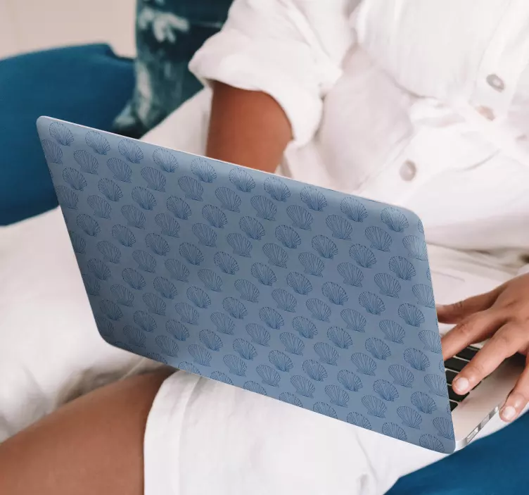 Muslingeskalmønster cover klistermærke til bærbar - TenStickers