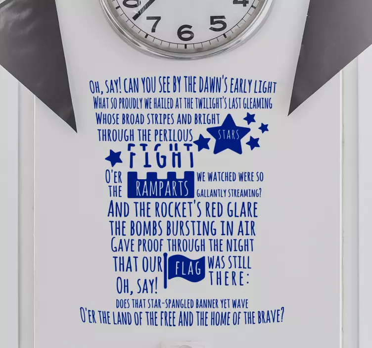 Nationalsang vægklistermærke - TenStickers