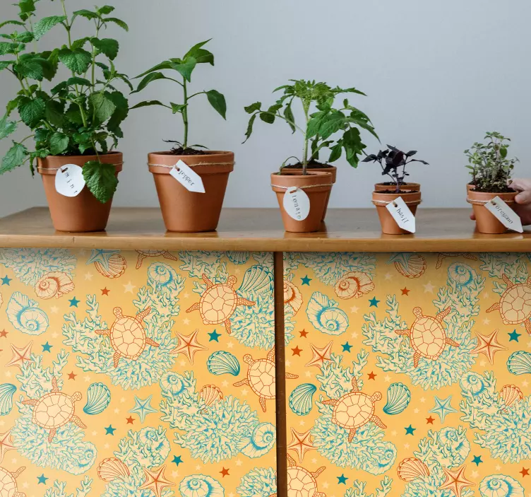 Natur klistermærke koraller og havliv - TenStickers