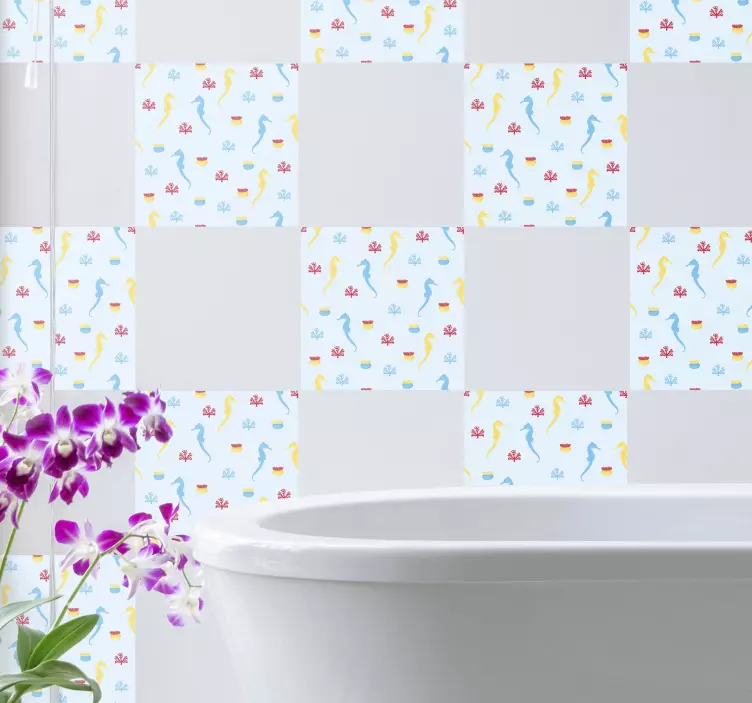 Natur klistermærke søhest natur splash - TenStickers