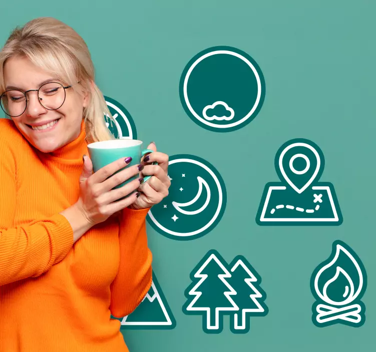 Naturikonsamling natur klistermærke - TenStickers